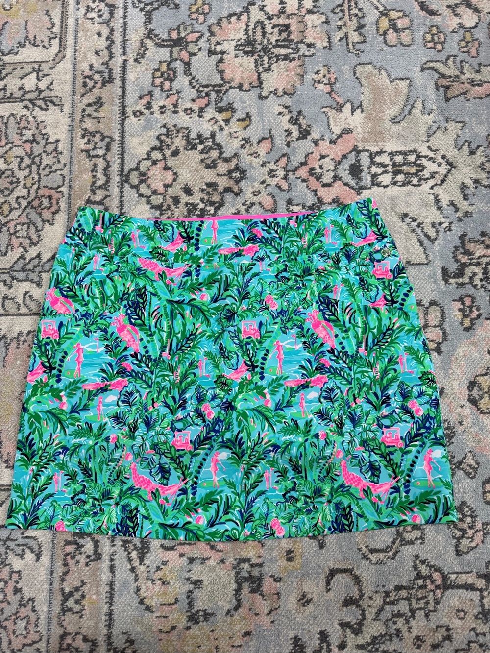 Lilly Pulitzer Tropical Print Skort in Teal, Pink & Green